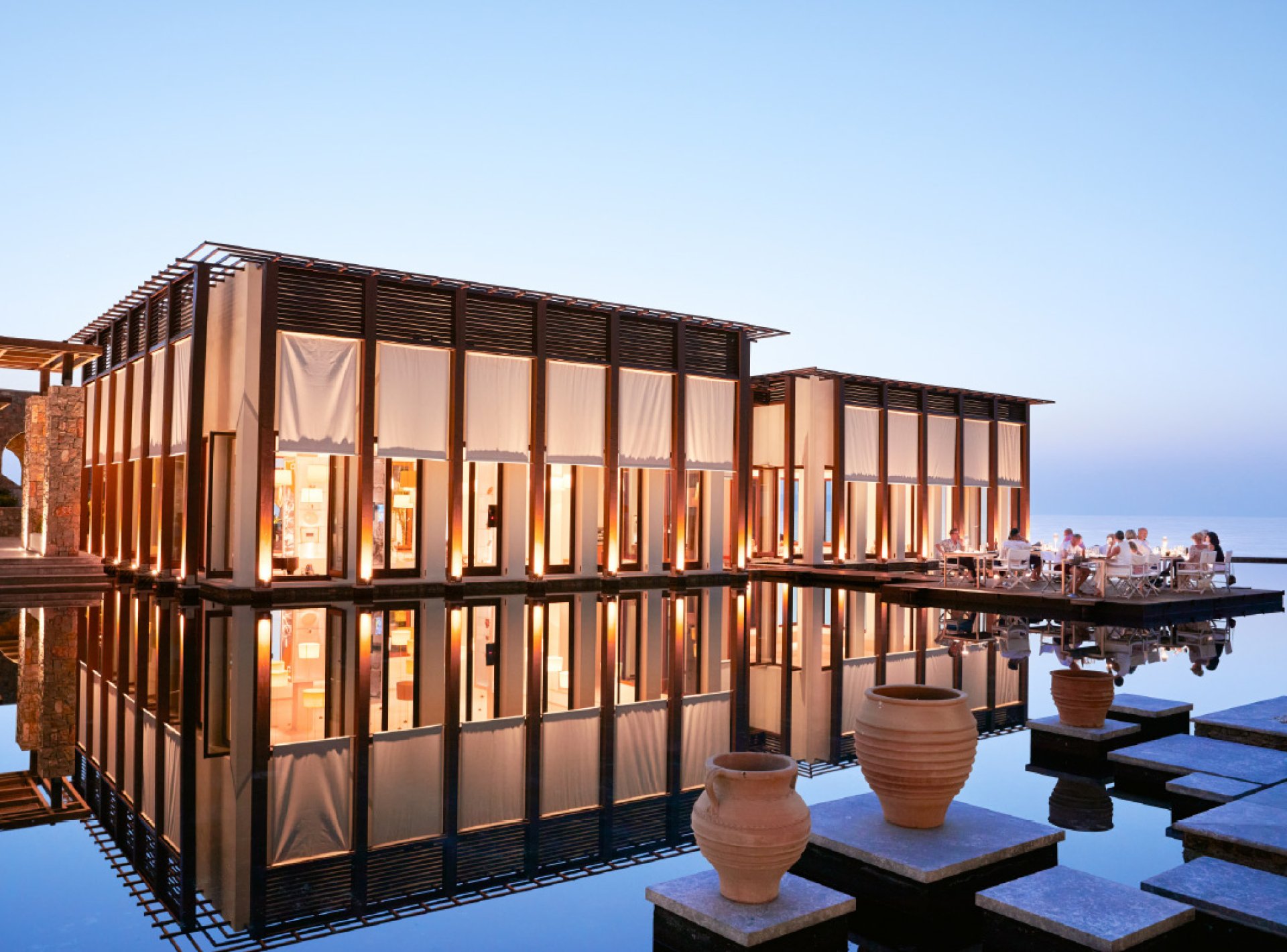 ISholidays Creta Amirandes Luxury Beach Villa 2 Bedroom  Seafront with Private Heated Pool & Garden